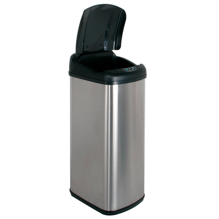Symple Stuff Halton Stainless Steel 52 Litre Motion Sensor Rubbish Bin